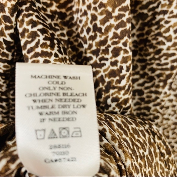 Ann Taylor Animal Print Long Sleeve Tunic … - Picture 7 of 9